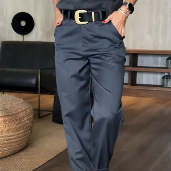 Damen Gestreifte Business Anzughose - Elegant & Modern