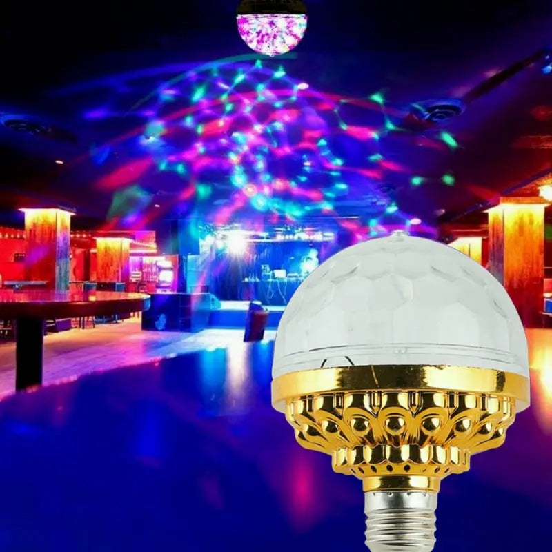 RGB LED Glühbirne | Rotierend | Disco & Party Lampe | E27 Fassung | Strobe-Effekt