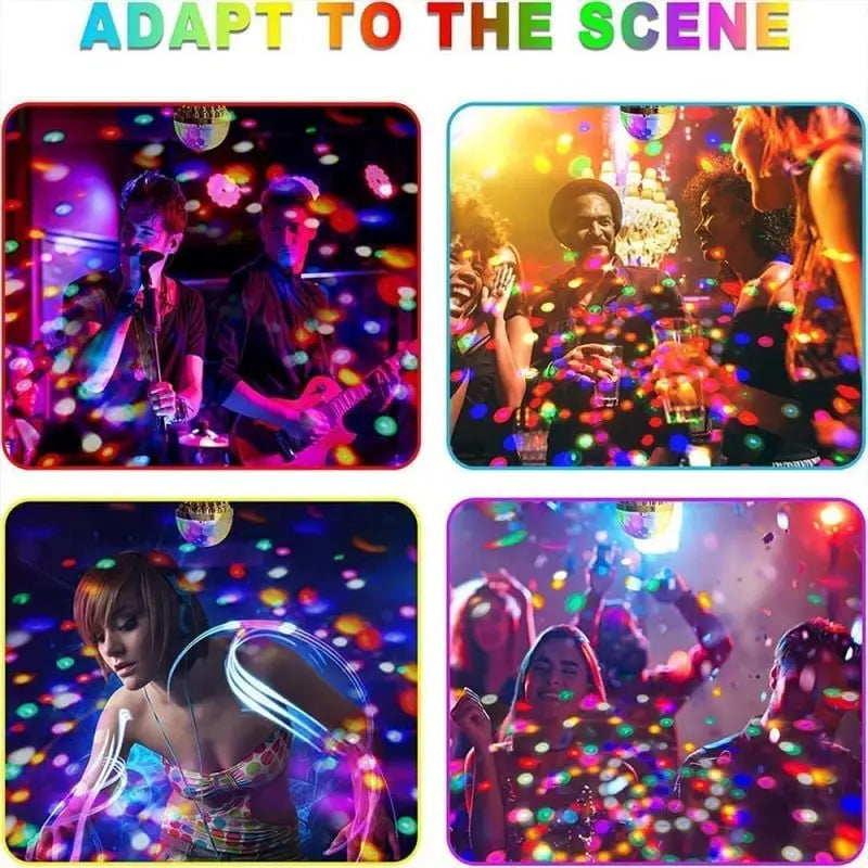 RGB LED Glühbirne | Rotierend | Disco & Party Lampe | E27 Fassung | Strobe-Effekt