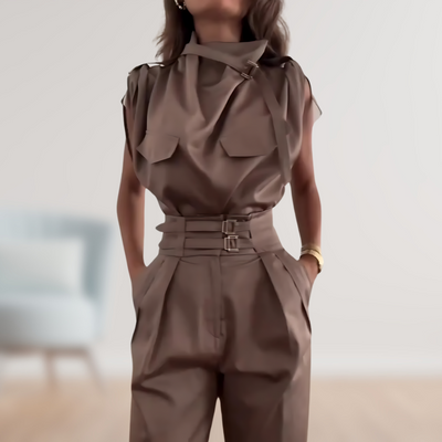 Damen Set Alicia | Figurschmeichelndes Design mit dekorativem Gürtel | Elegant & Vielseitig