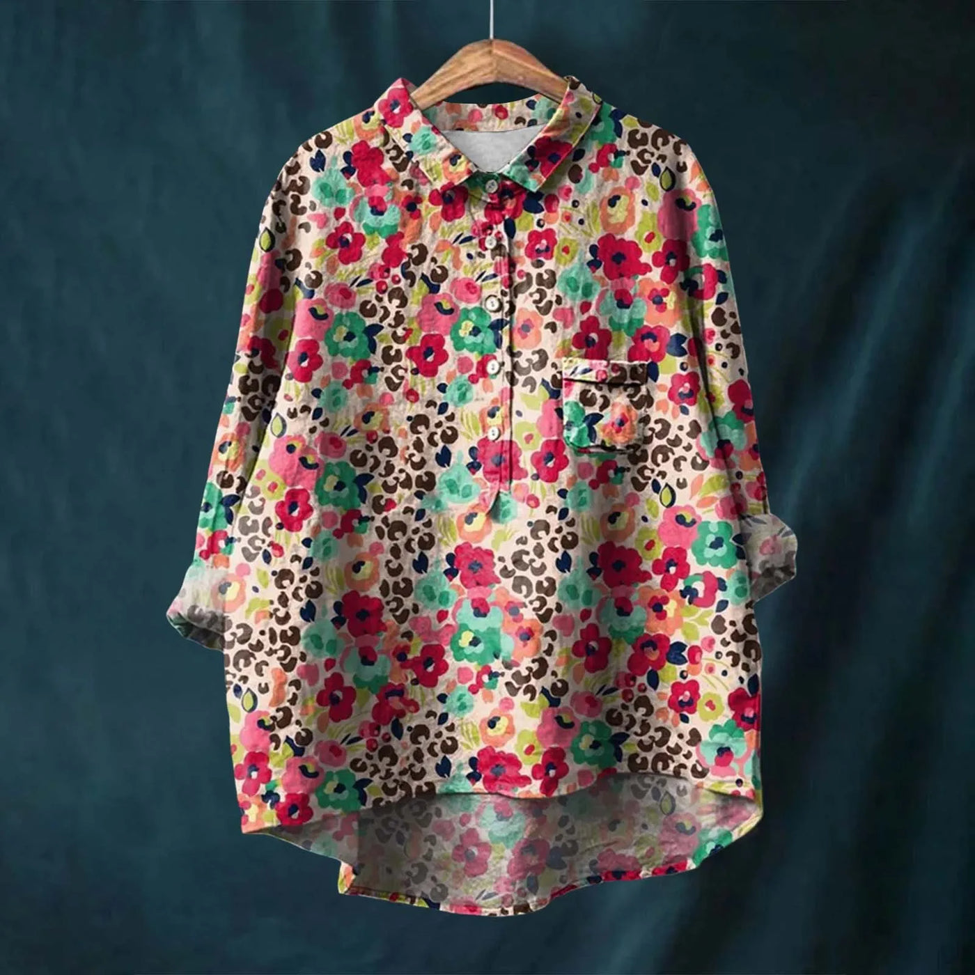 Liesa - Elegante Damenbluse mit Blumenmuster
