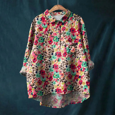 Liesa - Elegante Damenbluse mit Blumenmuster
