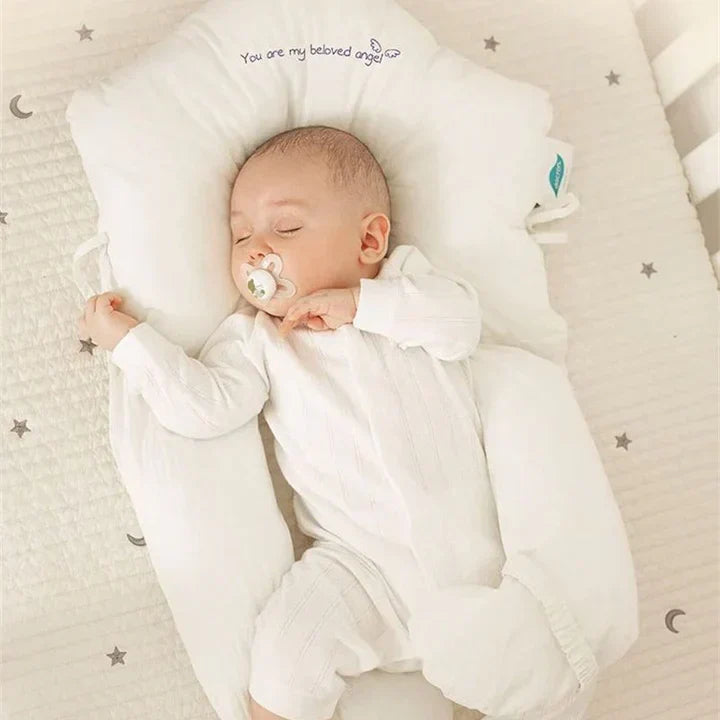 U-förmiges Babykissen | Ergonomische Kopfstütze | Atmungsaktive Baumwolle | Verstellbares Design