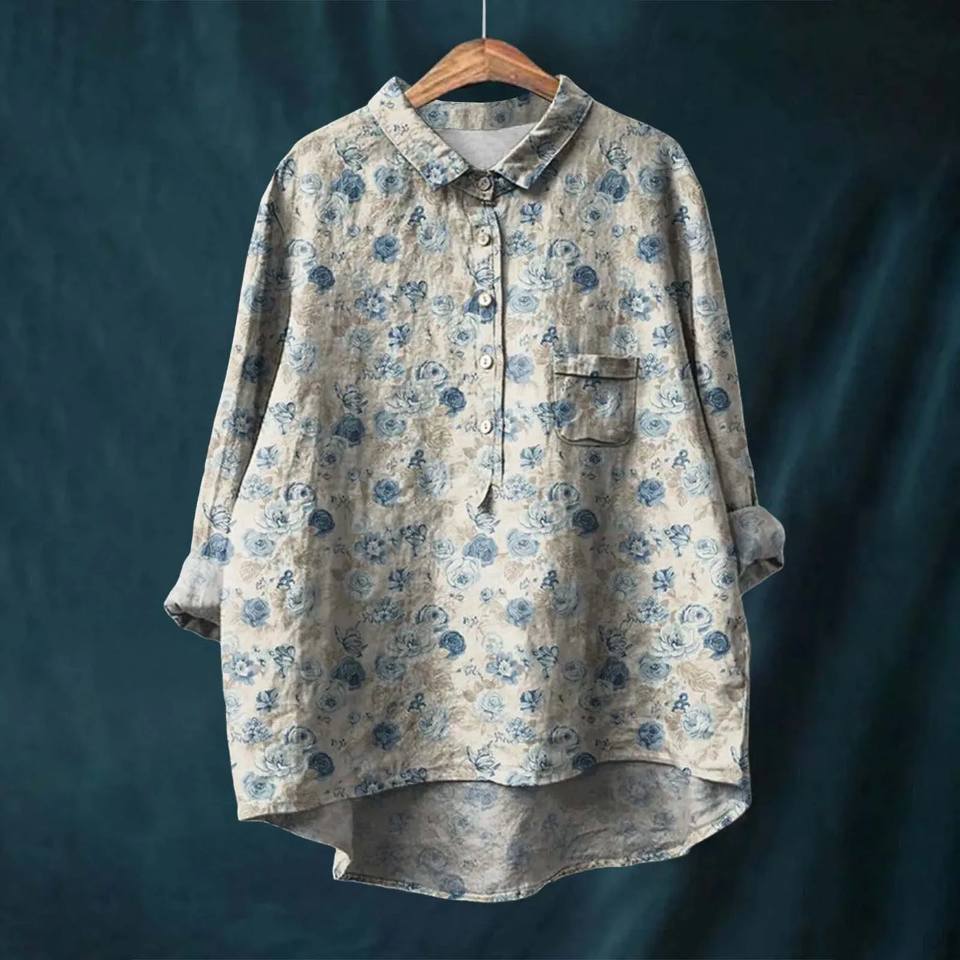 Liesa - Elegante Damenbluse mit Blumenmuster