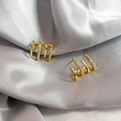 GoldeneAura™ Goldreifen-Ohrringe