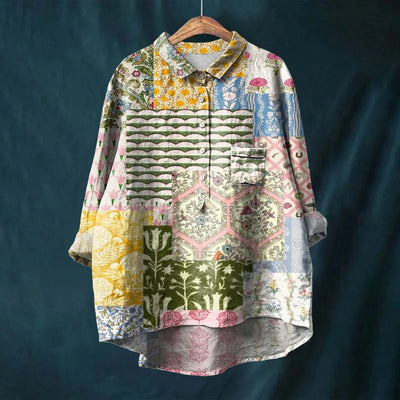 Liesa - Elegante Damenbluse mit Blumenmuster