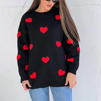 Sabine | Pullover Mit Gestricktem Herz