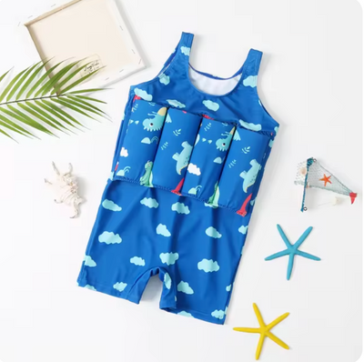 Kinder Schwimmhilfe | Verstellbarer Auftrieb | UPF 50+ Sonnenschutz | Sicher & Bequem