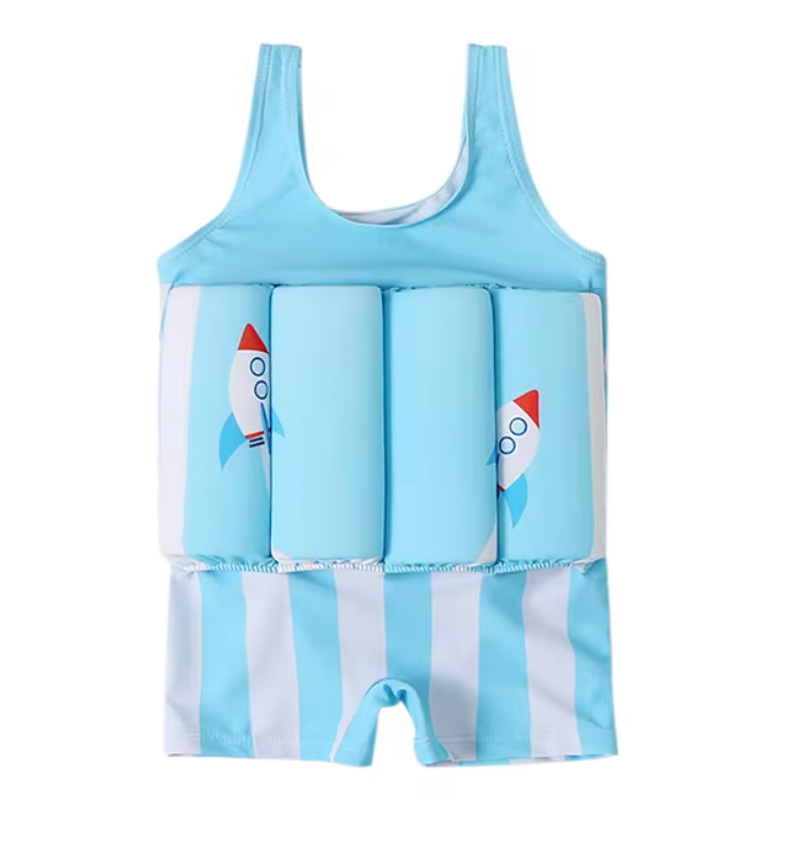 Kinder Schwimmhilfe | Verstellbarer Auftrieb | UPF 50+ Sonnenschutz | Sicher & Bequem