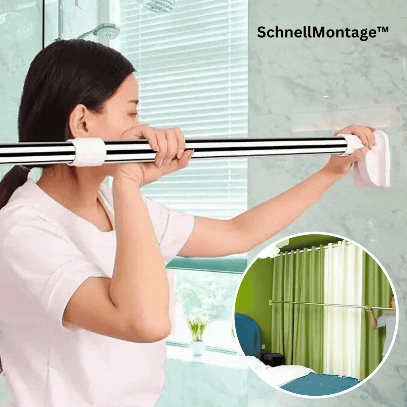 SchnellMontage™ Einstellbare Stange ohne Bohrer