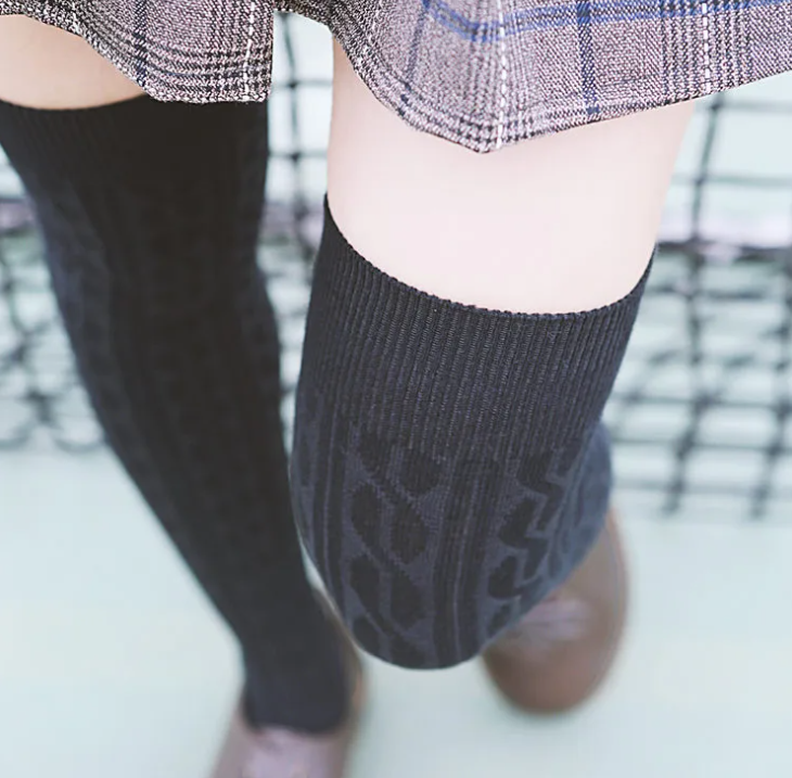 Damen Überknie Socken | Baumwollmix | Warm & Atmungsaktiv | Einheitsgröße | Für Herbst & Winter