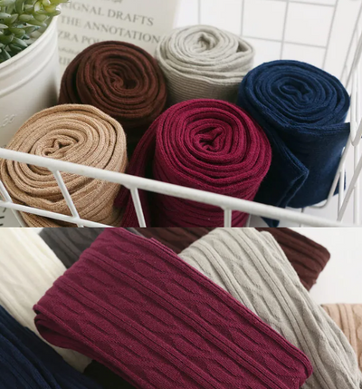 Damen Überknie Socken | Baumwollmix | Warm & Atmungsaktiv | Einheitsgröße | Für Herbst & Winter