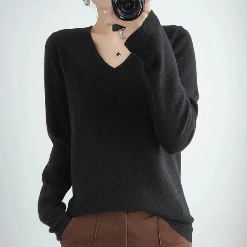 Simone | Pullover mit V-Ausschnitt