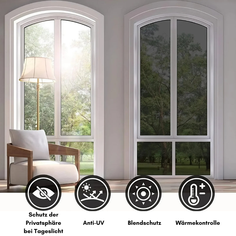 FensterSchutzschild™ Wärmedämmende Sichtschutzfolie für Fenster
