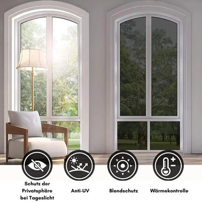 FensterSchutzschild™ Wärmedämmende Sichtschutzfolie für Fenster