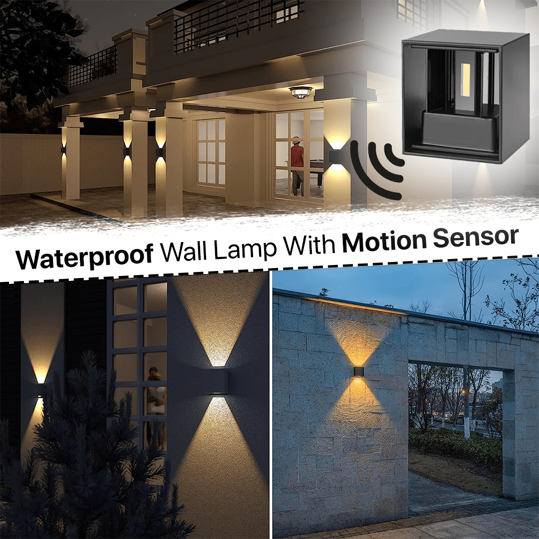 HelleNacht™ Wasserdichte Wandleuchte mit Bewegungssensor