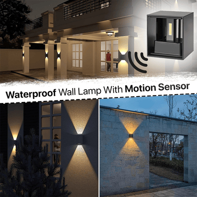 HelleNacht™ Wasserdichte Wandleuchte mit Bewegungssensor