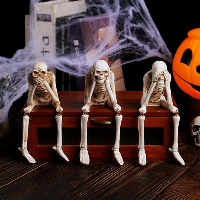 GespenstischeOrnamente™ Boneyard Halloween Skelett Ornamente (3er Set)
