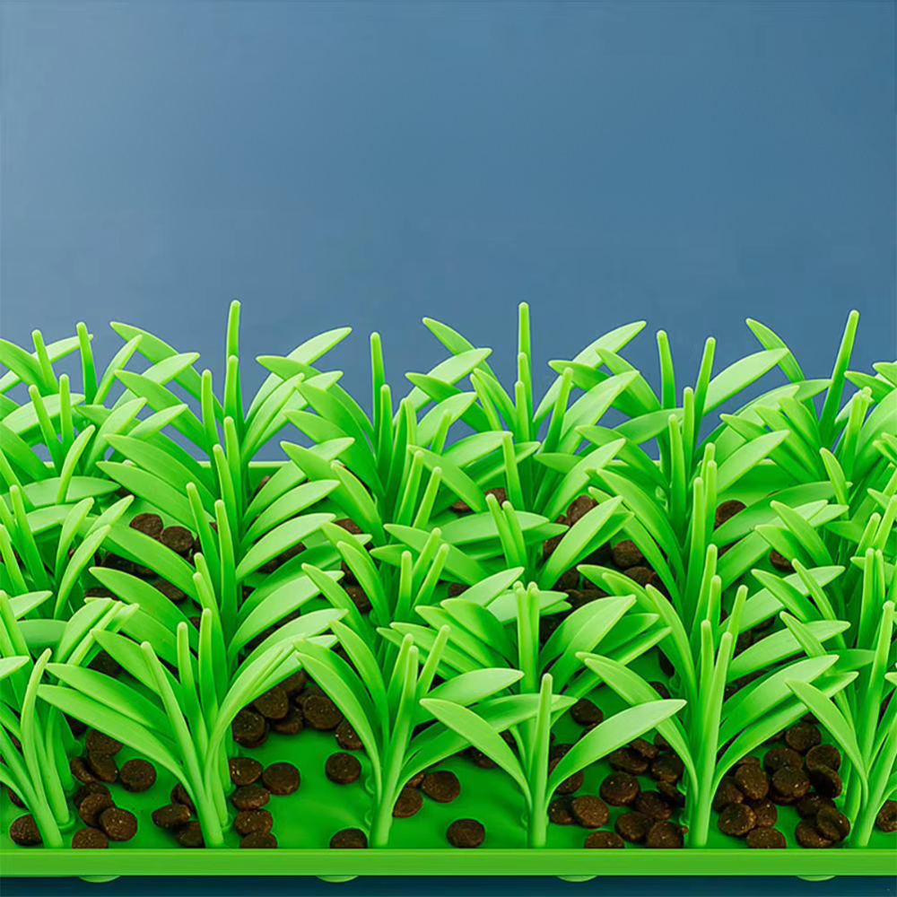 Langsamer Tierfutterspender Matte | Silikon Futterunterlage mit Saugfüßen | Fördert langsames Fressen & mentale Stimulation