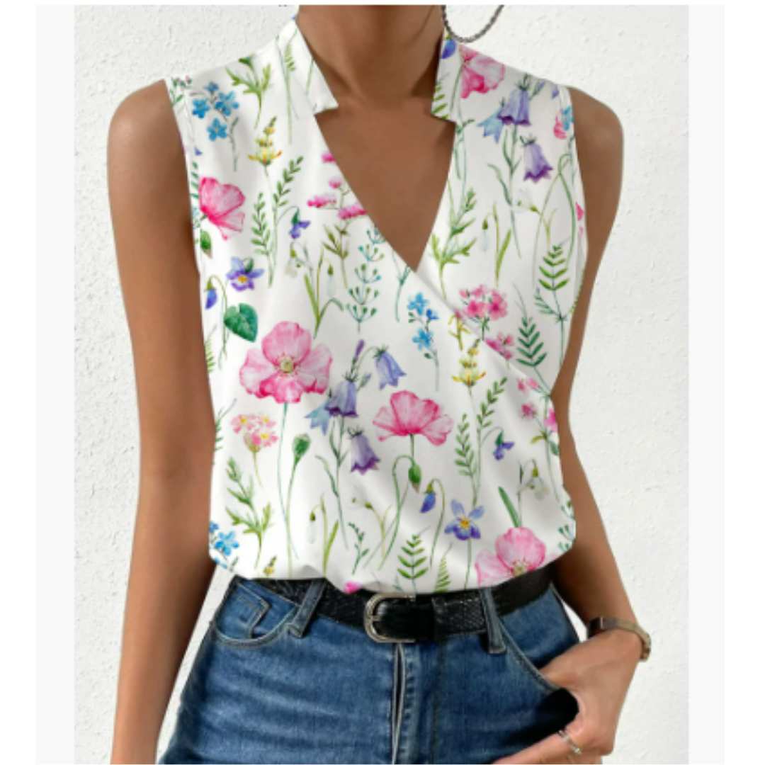 BellaSoft™ – Weiches Damen Sommertop mit V-Ausschnitt