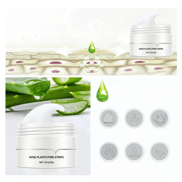 1+1 Gratis | Porenreinigungspflaster | Mitesserentferner mit Aktivkohle & Aloe Vera