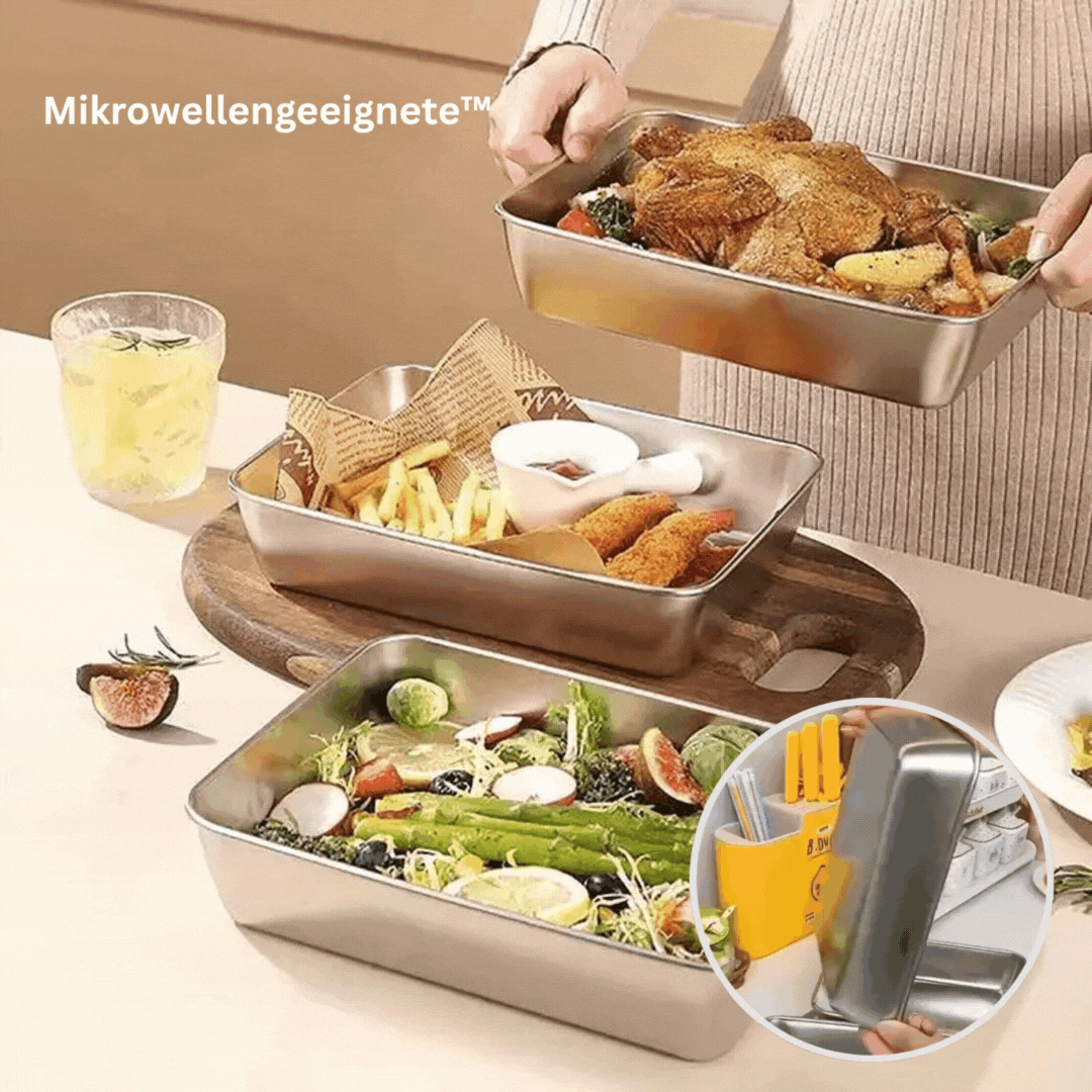 Mikrowellengeeignete Behälter mit Verschlussdeckel (2+1 Gratis)