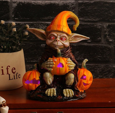 GhoulLaterne™ Ghoulie Halloween Statue aus Harz mit Kürbislampe (Kaufen Sie 1 und erhalten Sie 1 gratis)