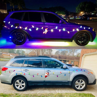 Weihnachts-Magnet Deko | Reflektierende Glühbirnen-Magnete | Für Auto, Kühlschrank & Metallflächen