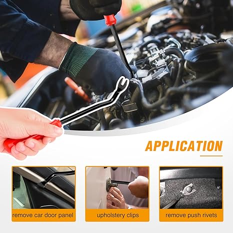 Auto Befestigungsclips Set | Nylon Clips mit Werkzeug | Universal für Stoßstangen & Türverkleidung