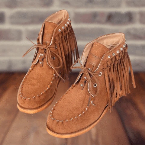 Damen Stiefeletten | Retro-Design | Weiches Wildleder-Finish | Bequeme Innensohle & Stützende Passform