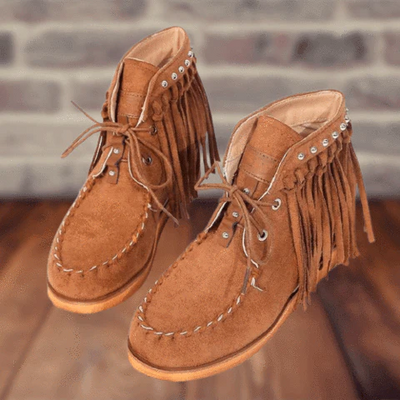 Damen Stiefeletten | Retro-Design | Weiches Wildleder-Finish | Bequeme Innensohle & Stützende Passform