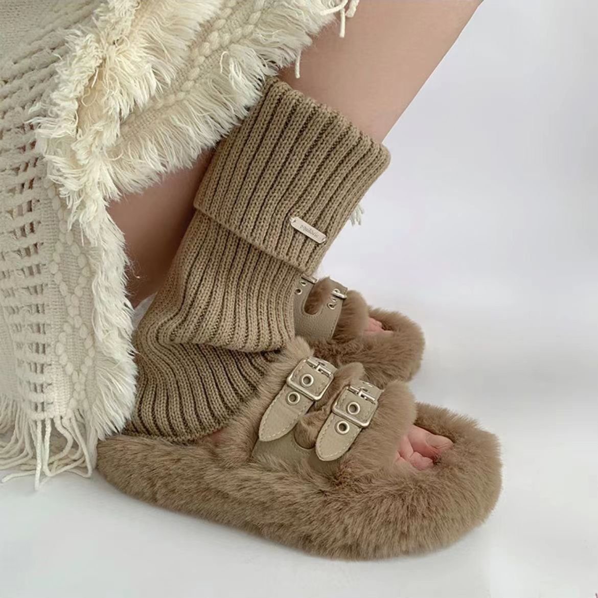 Damen Socken Knöchellang | Warm & Weich | Retro Y2K Stil | Elastisch & Atmungsaktiv