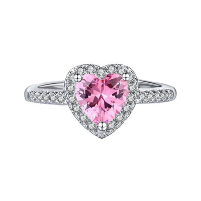 Diamanten Liebe Pfirsich Herz Ring