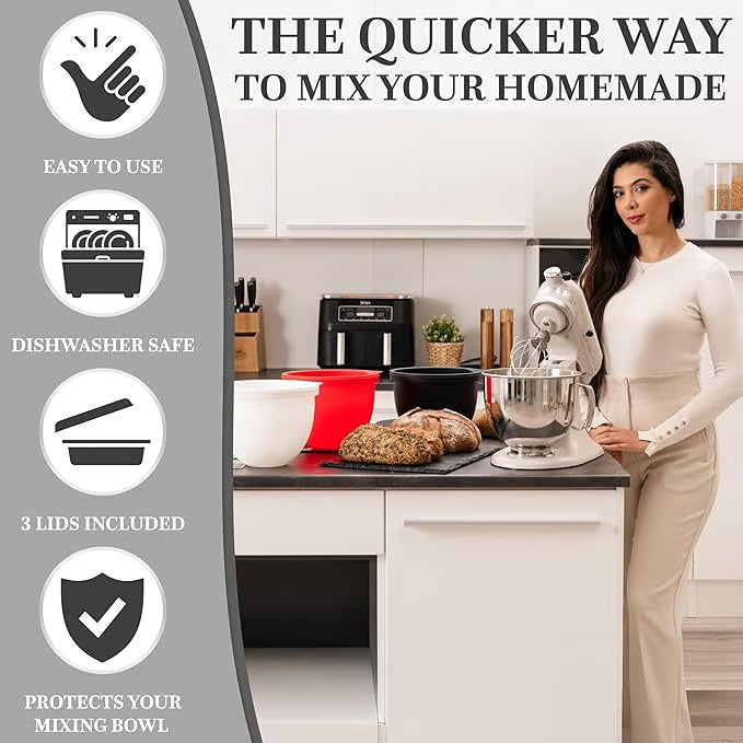 Silikon-Einsatz für Küchenmaschine | 4,7L Tilt-Head kompatibel | Hitzebeständig | Spülmaschinenfest