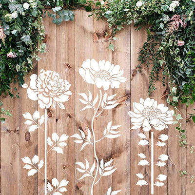 Eptchn Gartenzaun Große Blumen Schablonen DIY Dekoration BloomTrace