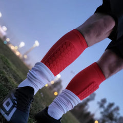 ShinGuard Kompressions-Schienbeinschoner | Integriertes Sockendesign | EVA-Schaum Stoßdämpfung