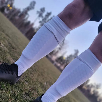 ShinGuard Kompressions-Schienbeinschoner | Integriertes Sockendesign | EVA-Schaum Stoßdämpfung