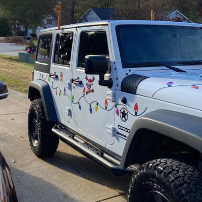 Weihnachts-Magnet Deko | Reflektierende Glühbirnen-Magnete | Für Auto, Kühlschrank & Metallflächen
