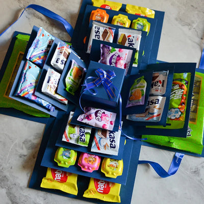 Explosionsbox Geschenkbox | 5-lagiges DIY Überraschungs-Geschenk | Personalisierbar & Kreativ