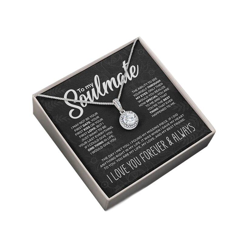 An meine Seelenverwandte funkelnde runde Kette
