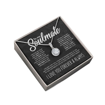 An meine Seelenverwandte funkelnde runde Kette