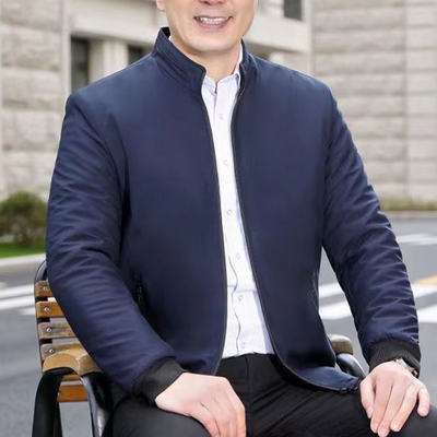 Herren Übergangsjacke | Stehkragen & Revers | Warm Gefüttert | Winddicht