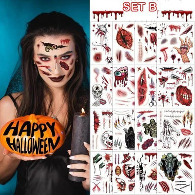 SpukTattoo™ Halloween Beängstigend realistische Effekte