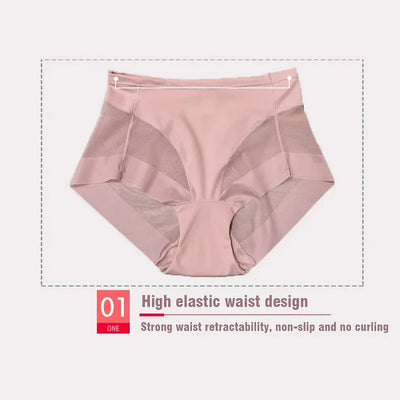 Eleonora™ Nahtlose Ice Silk Bodycon-Slips mit hoher Taille (4er-Pack)