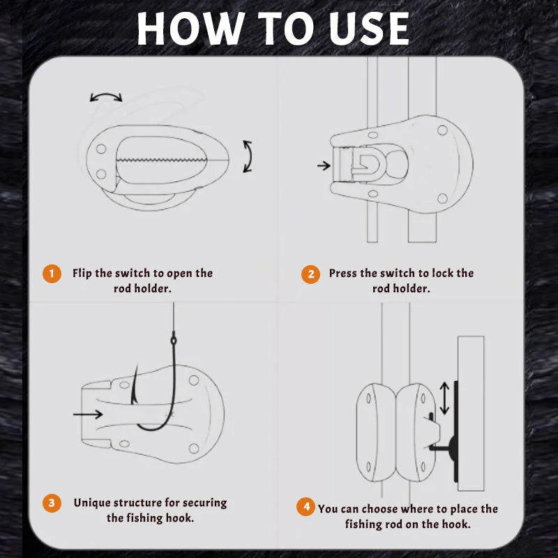 Angelrutenhalter | Anti-Verheddern | Elastisches Band | Stoßdämpfend & Robust