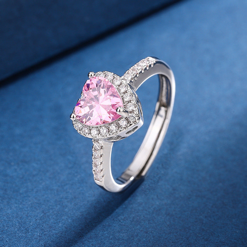 Diamanten Liebe Pfirsich Herz Ring