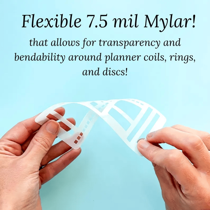 Planer Schablonen Set | Wiederverwendbare Mylar Vorlagen für Bullet Journals | 5mm Punktraster | Kreative Organisation