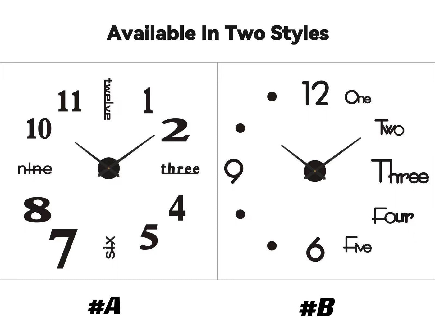 Moderne DIY Wanduhr | Geräuschlos & Ohne Bohren | Acryl Design | Präzises Quarzuhrwerk