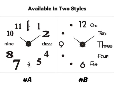 Moderne DIY Wanduhr | Geräuschlos & Ohne Bohren | Acryl Design | Präzises Quarzuhrwerk