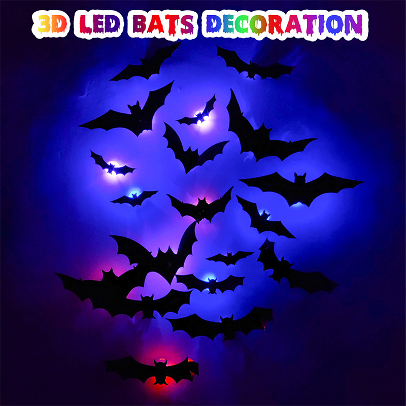 Halloween LED-Leuchten | GruselFlügel™ | Festliche Deko mit Fledermaus-Design | Batteriebetrieben & Wiederverwendbar